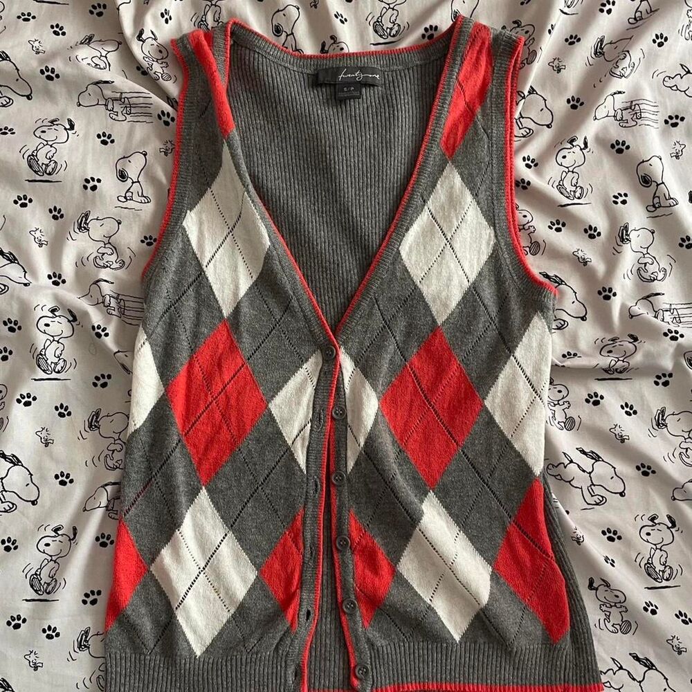 Twentyone Women's Grey and Red Vest